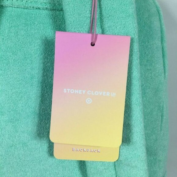 Stoney Clover Lane x Target Terry Cloth Embossed Backpack Light Green 15.75" - Picture 10 of 12